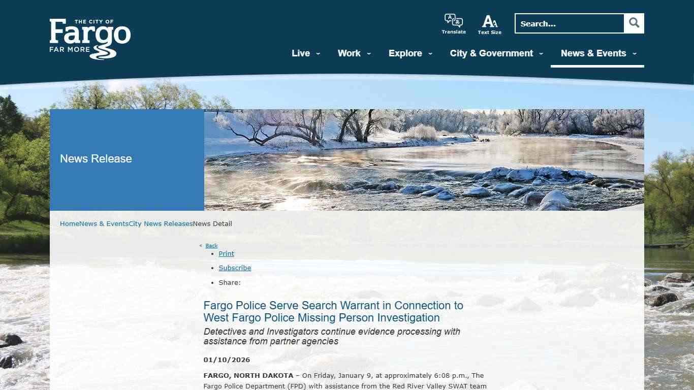 The City of Fargo - News Detail