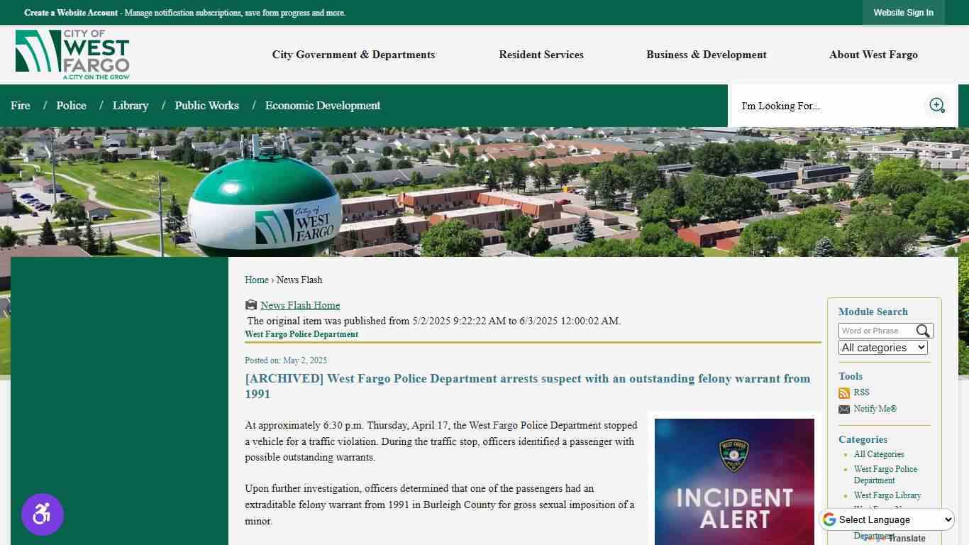 News Flash • West Fargo, ND • CivicEngage