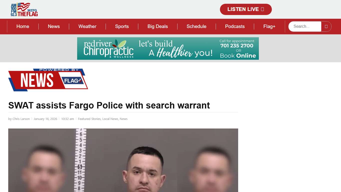 SWAT assists Fargo Police with search warrant | The Flag - AM 1100 and FM 92.3 WZFG